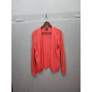 Etoile Womens Coral Open Front Cardigan Small